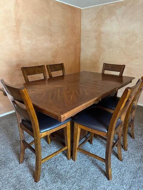 Solid oak wood kitchen table