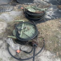 (2) Large Oil Hose Reel