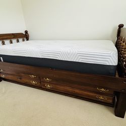 Classic Twin Bump Bed With Drawers And Mattress