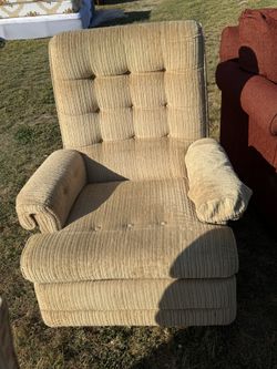Vintage Tufted Corduroy Recliner