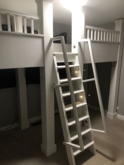 kids custom bunk bed with led lights and outlets