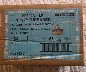 1 1/2 Threaded ball valve by NIBCO