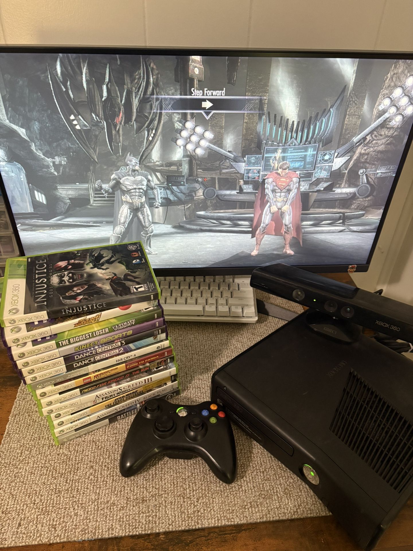 Xbox 360 Slim Kinect And Game