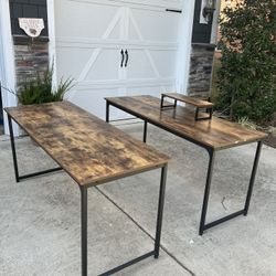 Two Wood Desks