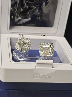 11mm Diagonal Asscher Cut Earrings 