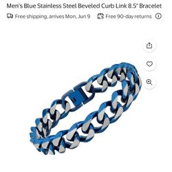 Men's Two-Tone Stainless Steel Curb Link Bracelet