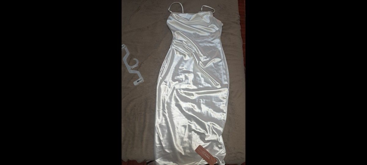 White Dress Satin