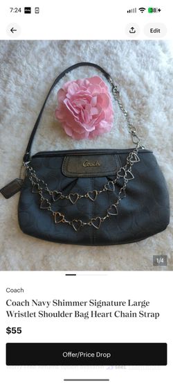 Coach converted wristlet with charms