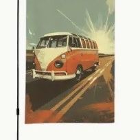 NEW - VW bus Garden Flag - Double-sided