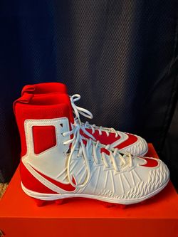 Nike Force Size 10.5 Red Football Cleats