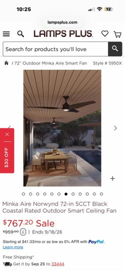 Minka Aire Norwynd 72" Outdoor Smart Ceiling Fan