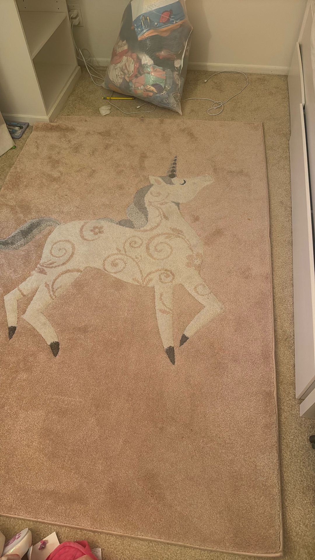 Unicorn Pink Girls Rug