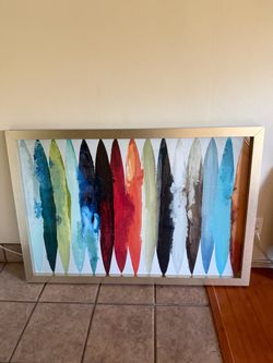 35x51” Z Gallerie Hibberd Even Flow Framed Art