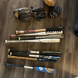 Baseball Bats Gloves