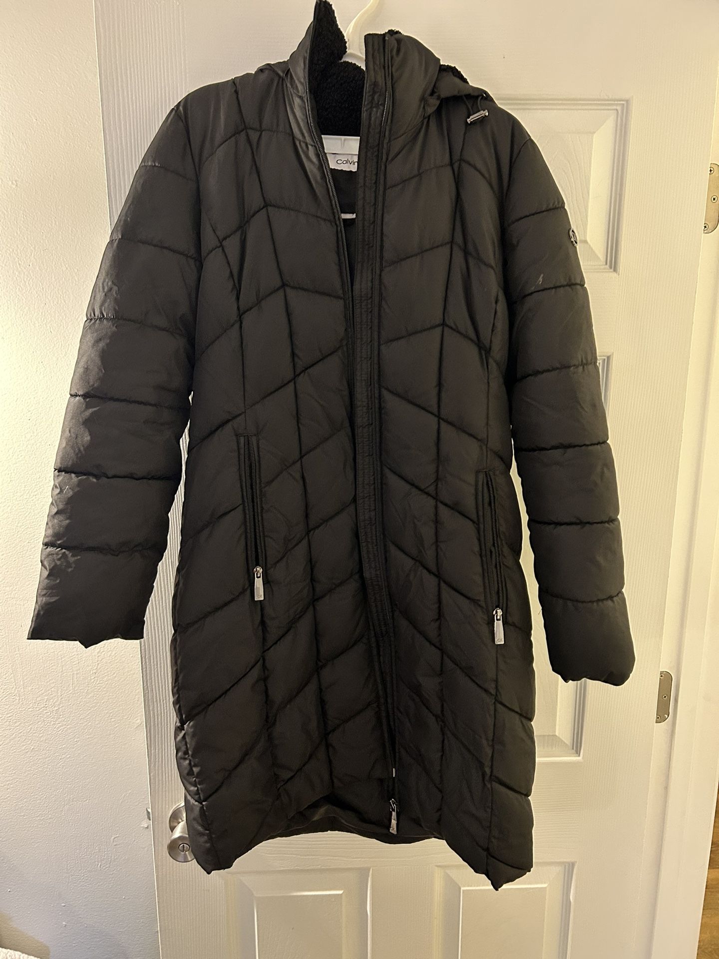 Calvin Klein Sonoma Aura black long puffer coat - size small