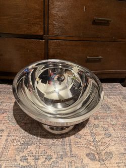 Large silver decor bowl