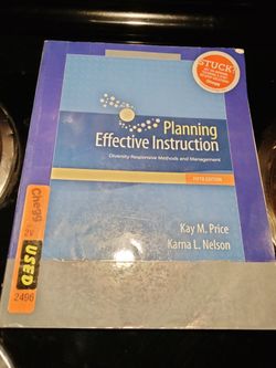 Planning Effective Instruction: Diversity Responsive Methods and Management

5th Edition

ISBN13: 936732, ISBN10: 113

