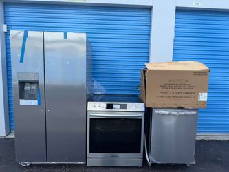 Complete set of Frigidaire stainless steel kitchen appliances (combo)