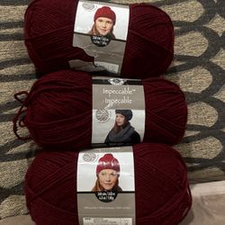 Lot Of 3 New Skein Of Loops & Thread Impeccable Yarn 