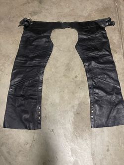 Leather motorcyle chaps