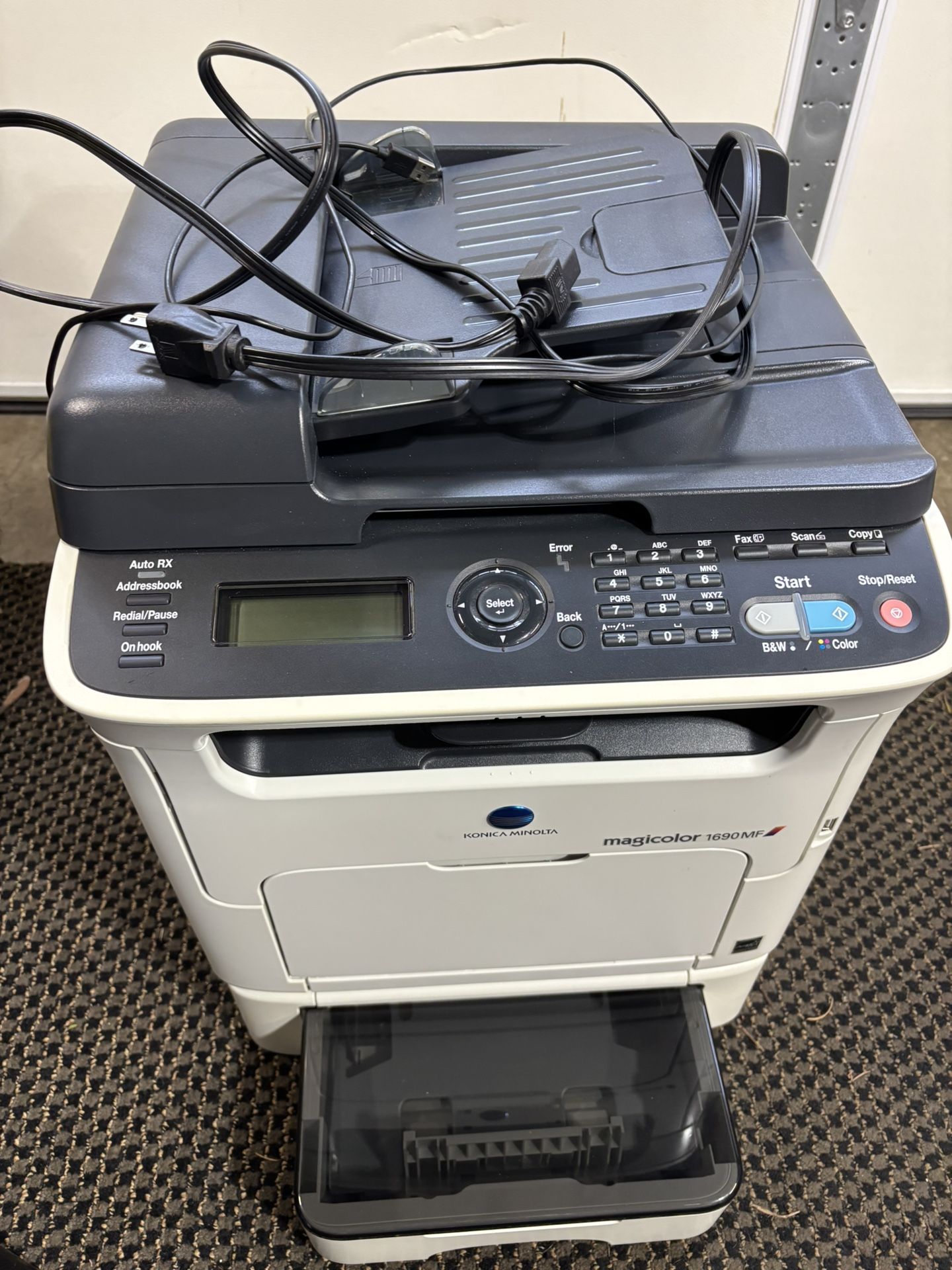 Konica Minolta Magicolor 1690MF Multifunction Color Laser Printer FAX SCAN COPY - NEEDS REPAIR!