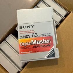 Box Of 10 - SONY HDV - DVCAM Digital Master 63 Min Tapes