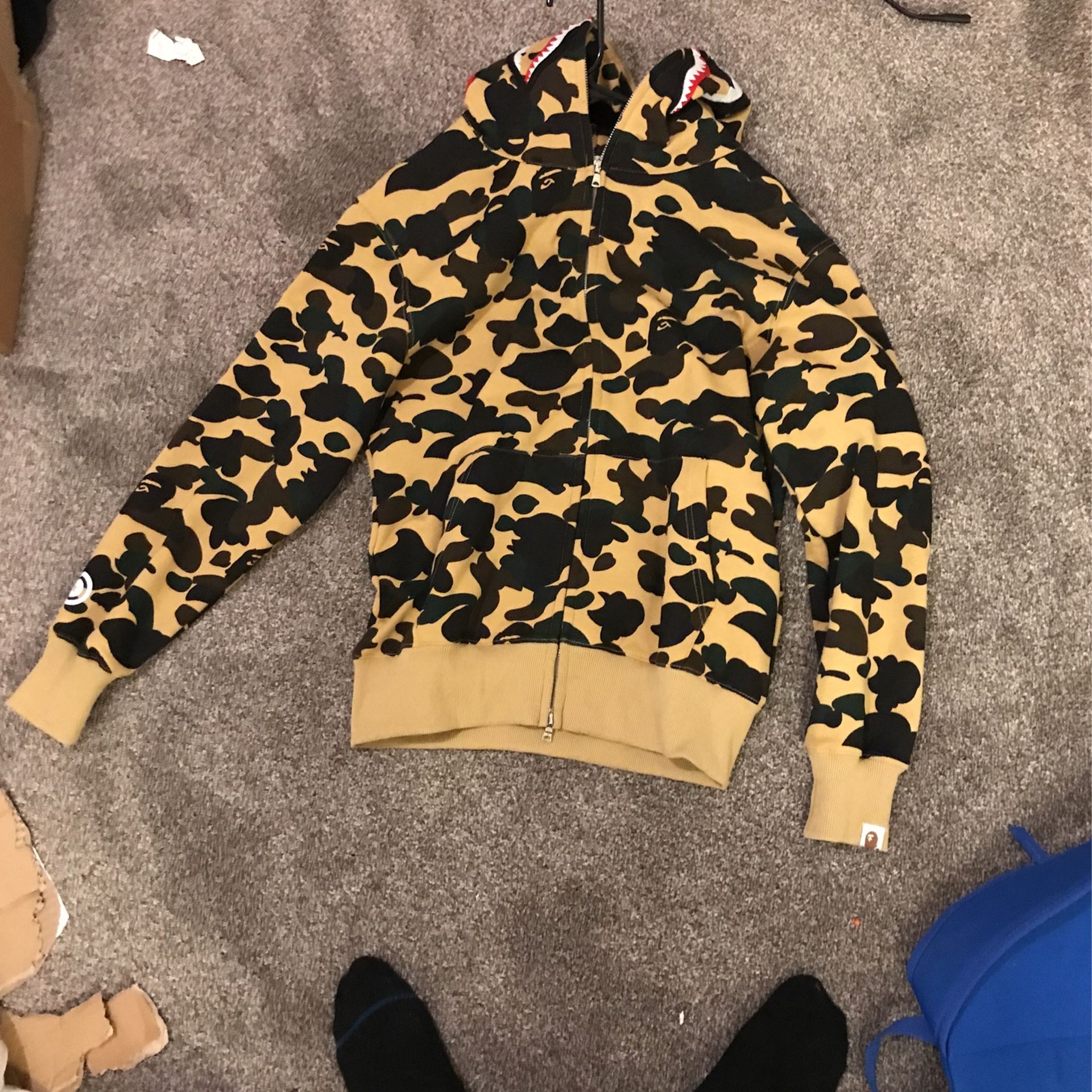 Yellow First Edition Bape Hoodie 