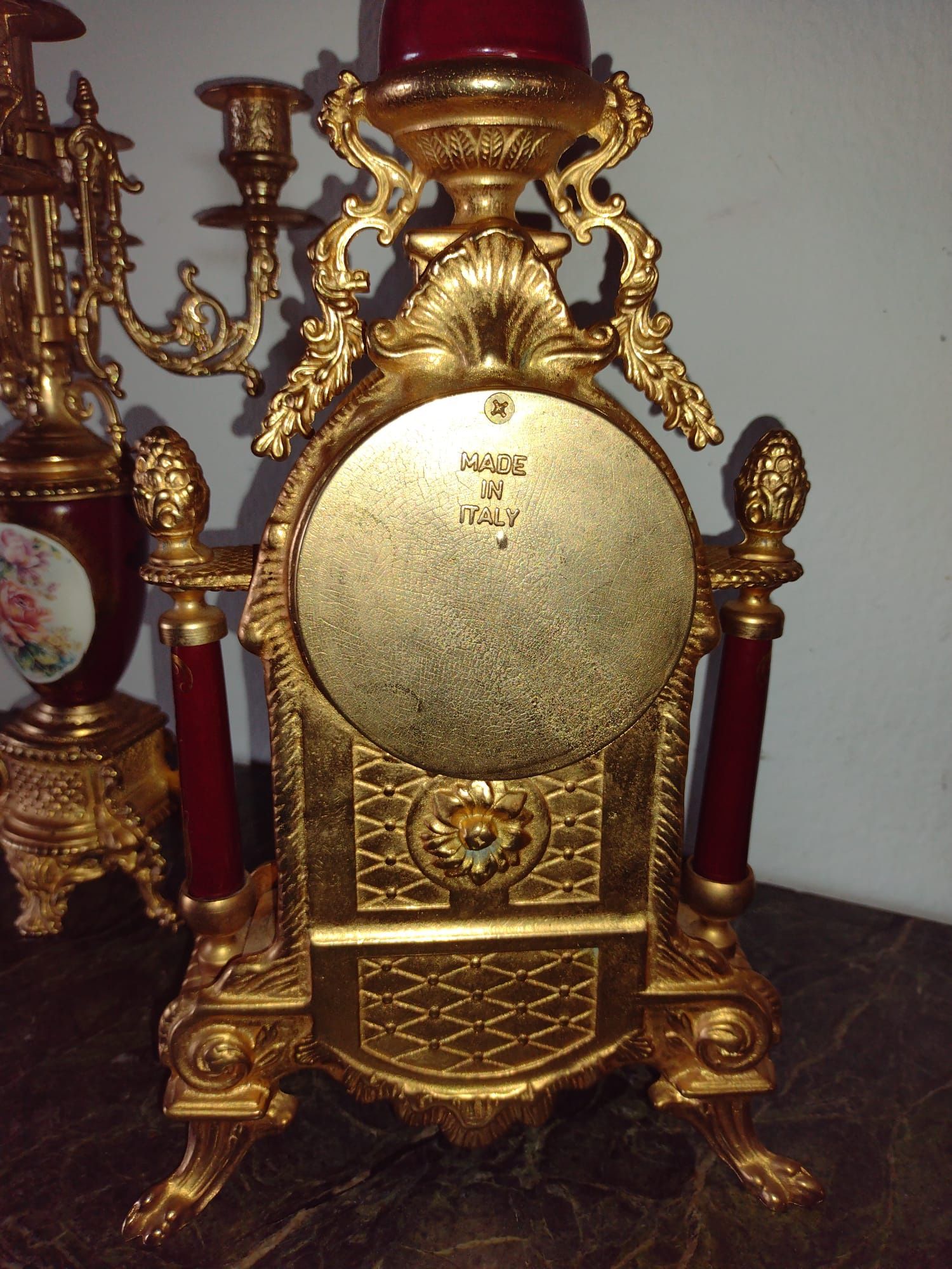 Antique French Clock And Candelabra