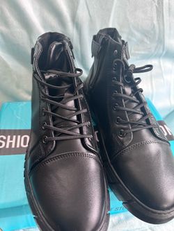 Men Black High-Top Boots