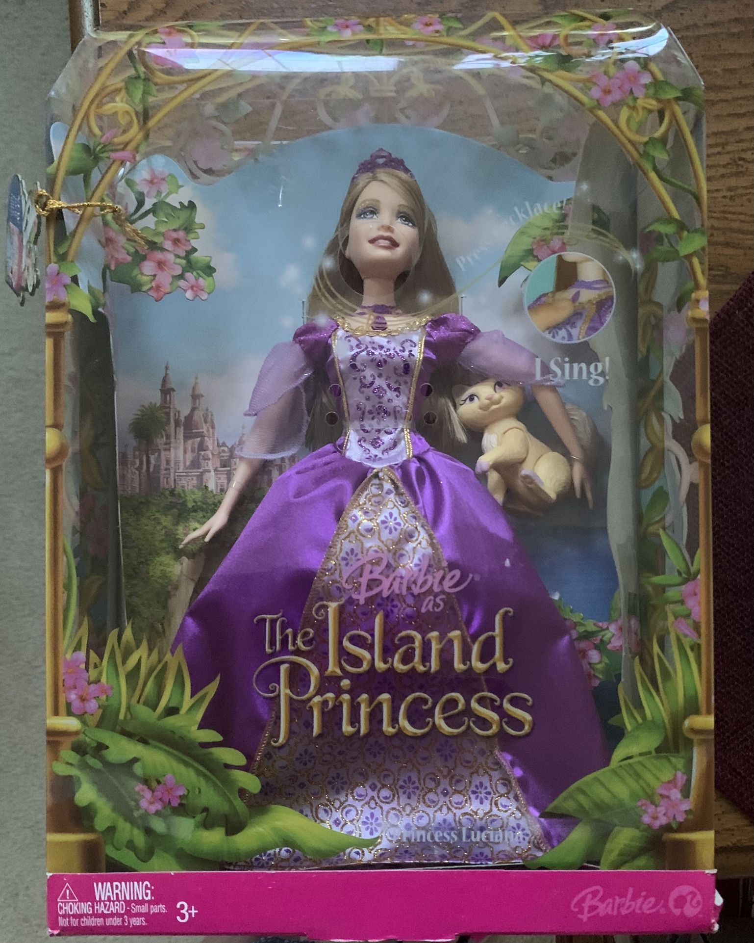 BARBIE THE ISLAND PRINCESS LUCIANA & CAT SINGING DOLL MATTEL  K8105 (2007) READ 2 Free DVD