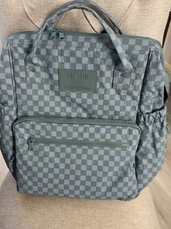 Brand New ALOHA Collection Le Bébé Diaper Backpack – Slate Check