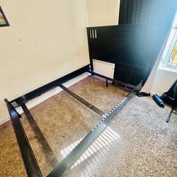 Full Size Bed Frame And Box Spring Mattress 