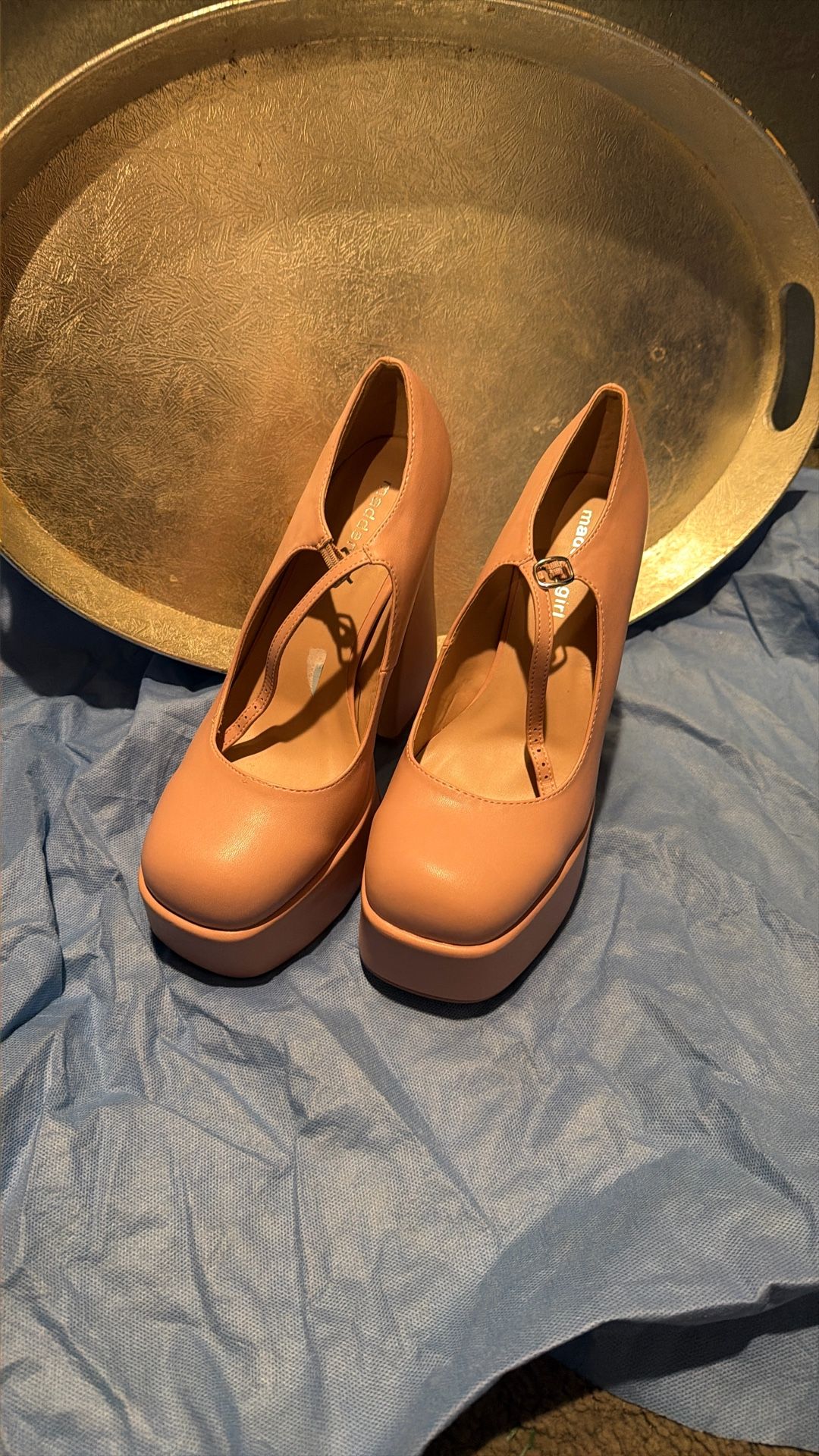 MADDEN GIRL Womens Blush Pink 2" Platform Khloe Toe Sculpted Heel, 9.5M, $15