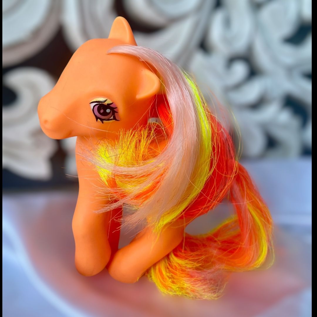 1987 Vintage Hasbro My Little Pony G1 Tropical Sea Breeze Neon Orange Hasbro