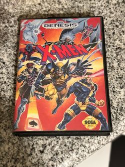 X-Men Sega Genesis Game box and Manuel