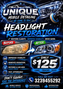 Need headlight restoration hit me up