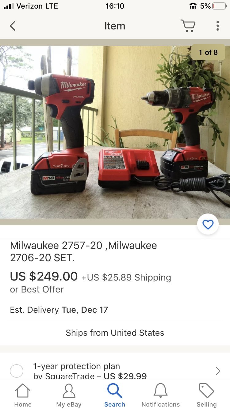Milwaukee 2747-20 & 2706-20 18 v Drill-impact/Driver kombo Kit