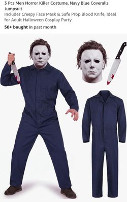 NEW HALLOWEEN 3 PCS MICHAEL MAYERS COSTUME LARGE
