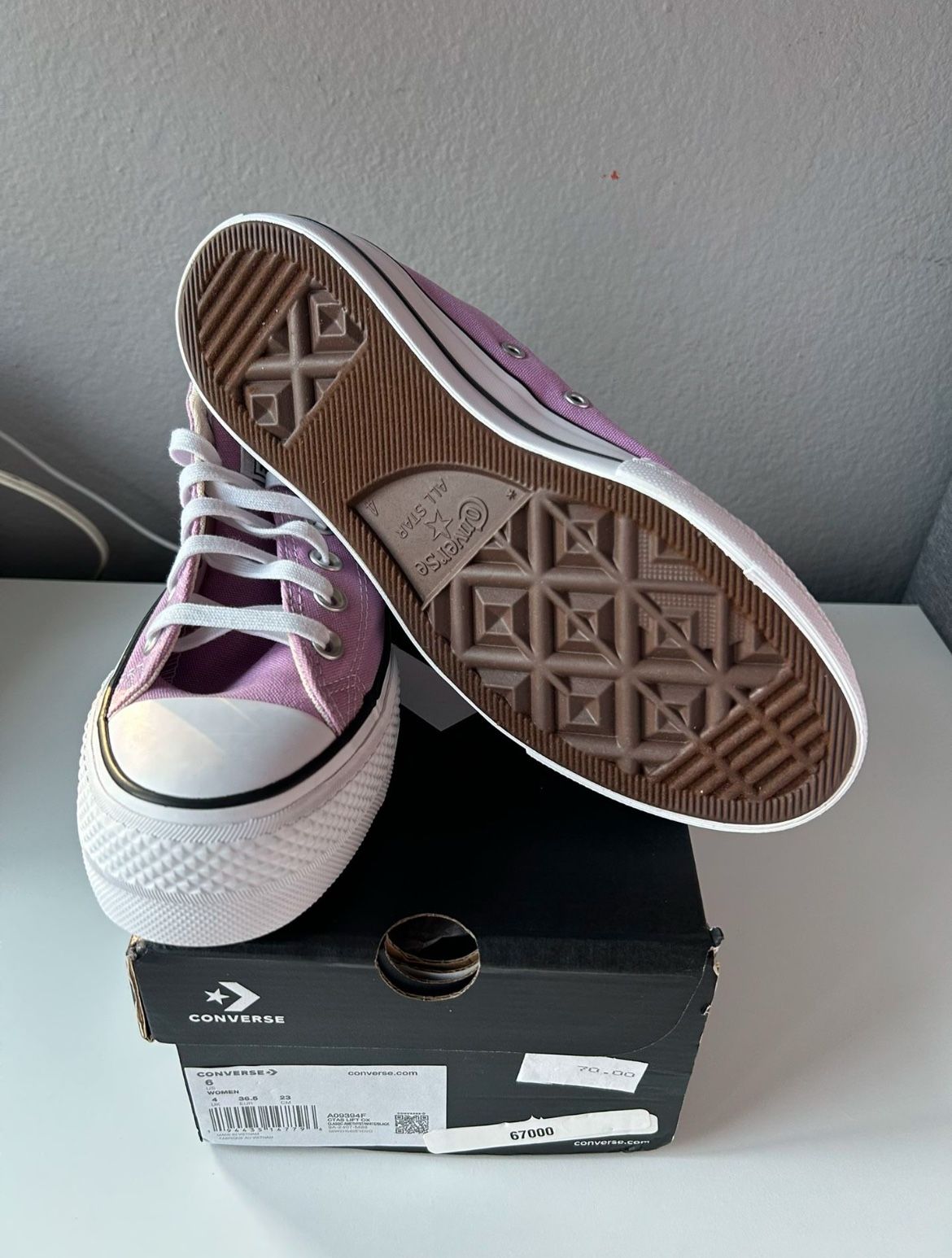 Purple Converse High Top Platform
