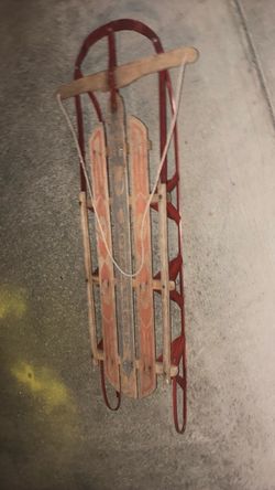 Vintage Wooden Snow Sled