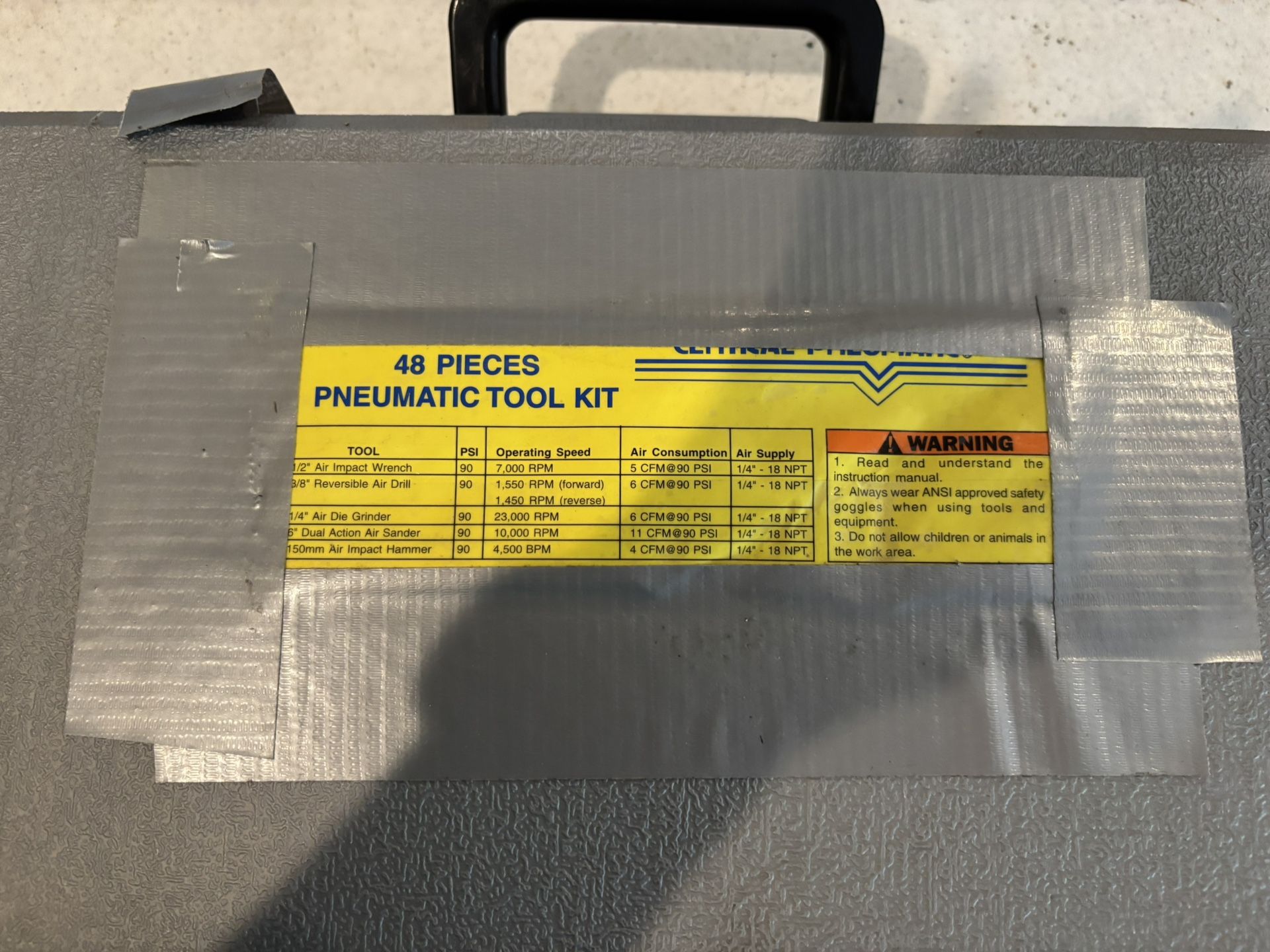 48 Piece Pneumatic Tool Kit