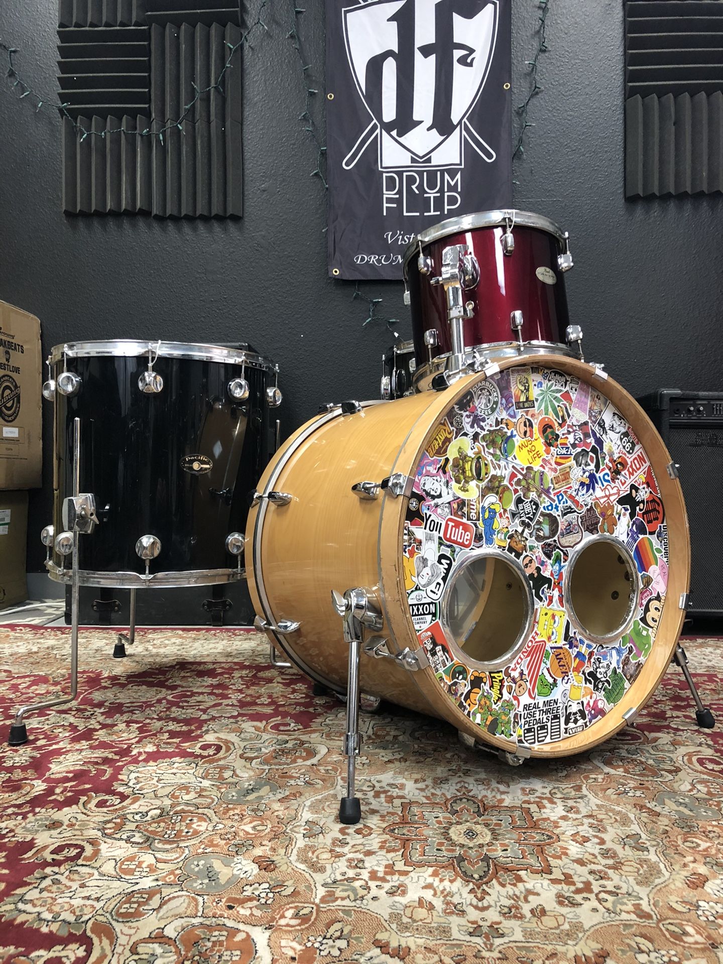 Drum set 4pc mixed set Pearl, Yamaha, Gretsch, PDP