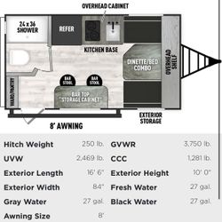 2024 Lightweight RV Travel Trailer Cadet 14CR