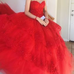 Red Quinceanera Dress