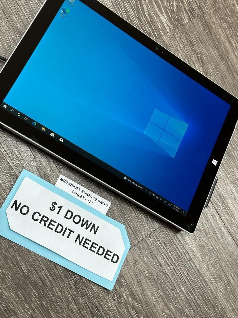 Microsoft Surface Pro 3 Tablet -PAYMENTS AVAILABLE FOR AS LOW AS $1 DOWN - NO CREDIT NEEDED