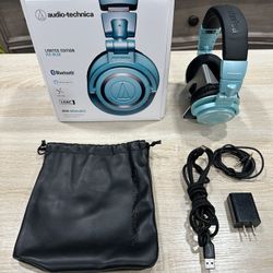 Audio-Technica ATH-M50XBT2 Wireless Headphones, Ice Blue