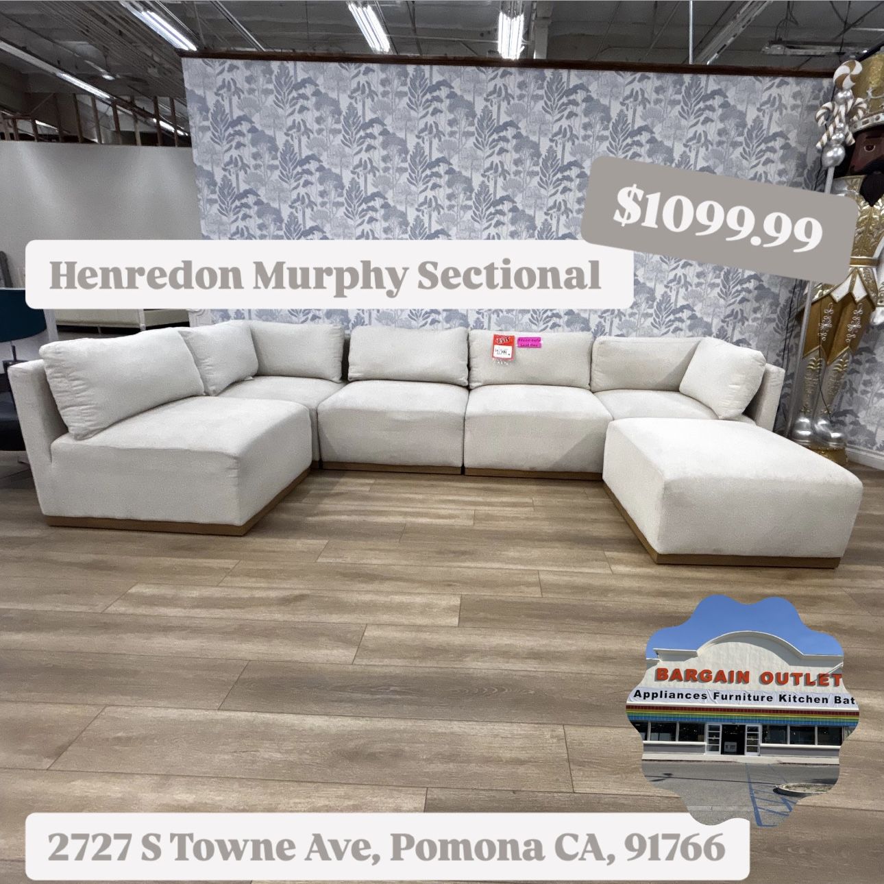 Henredon Murphy White Sectional