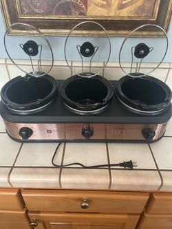 TRU Triple Slow Cooker Food Warmer