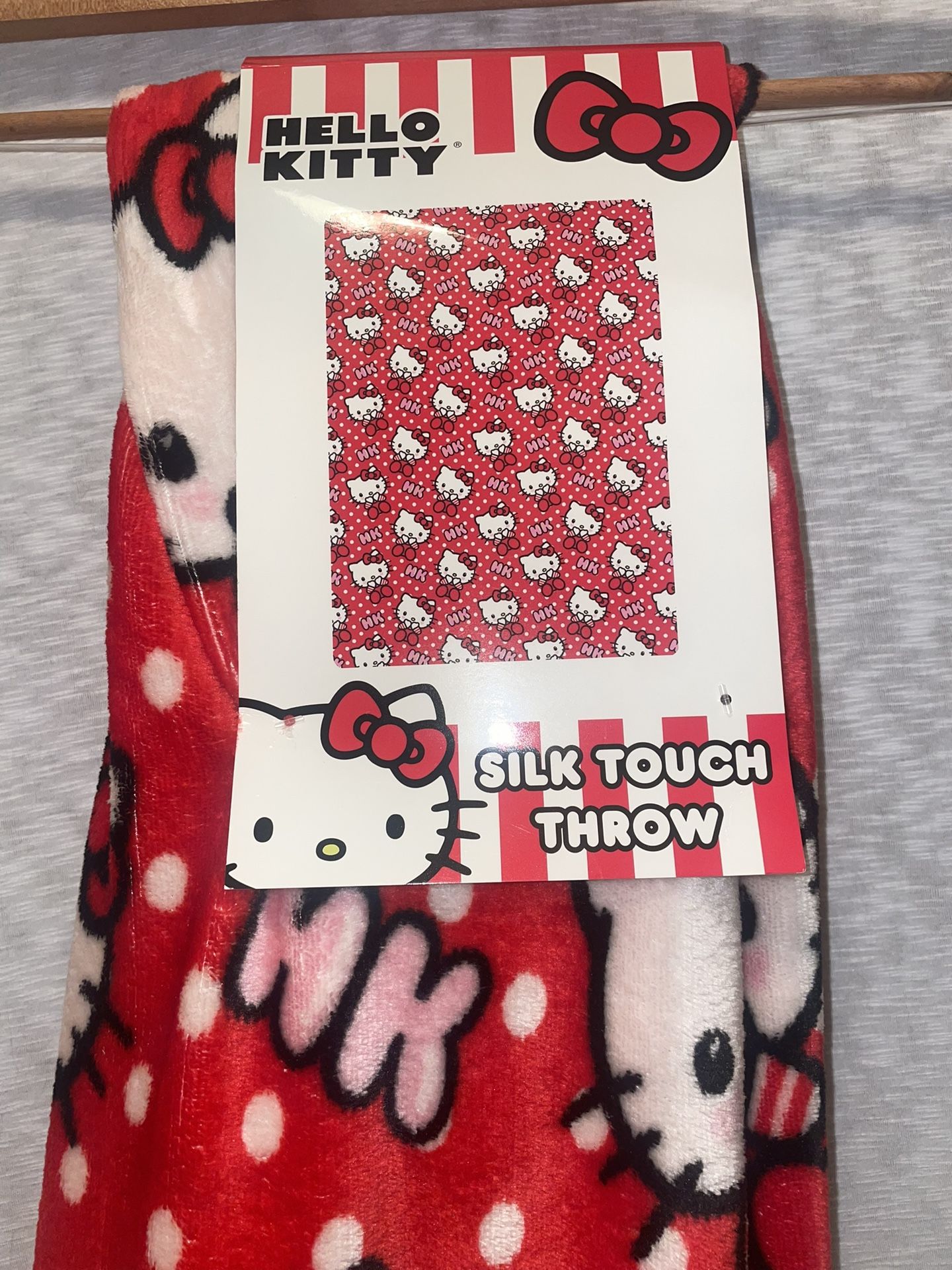 Hello Kitty Silk Touch Throw Red Polka Dots