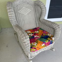 Vintage Wicker Rocker 